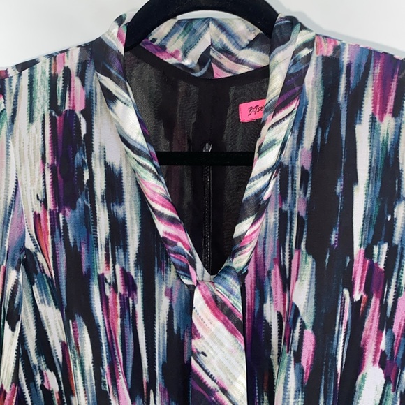 Betsey Johnson Blue and Pink 3/4 Sleeve Dress - Picture 8 of 10